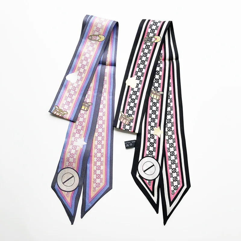Elegant Double-sided Printed 100% Silk Long Scarf For Women Ladies Tied Bag Handle Ribbons Small Headband Neckerchief 120*6cm
Elegant Double-sided Printed 100% Silk Long Scarf For Women Ladies Tied Bag Handle Ribbons Small Headband Neckerchief 120*6cm
