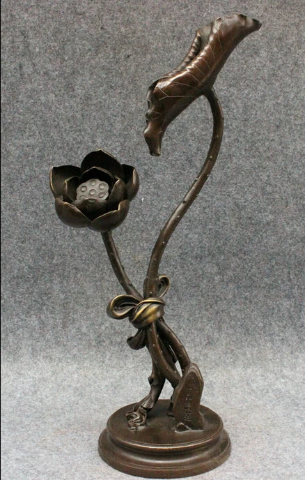 song voge gem S3961 17" Folk Chinese Pure Bronze Decoration Auspicious Lotus Leaf Statue Sculpture
song voge gem S3961 17" Folk Chinese Pure Bronze Decoration Auspicious Lotus Leaf Statue Sculpture