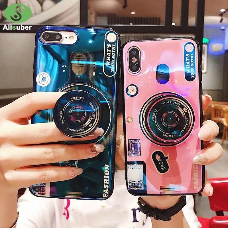 Alisube Cute Camera Stand Holder Phone Case For iPhone X XS Max XR Blu-ray Silicone Kickstand Case Cover For iPhone 6 7 8 Plus
Alisube Cute Camera Stand Holder Phone Case For iPhone X XS Max XR Blu-ray Silicone Kickstand Case Cover For iPhone 6 7 8 Plus