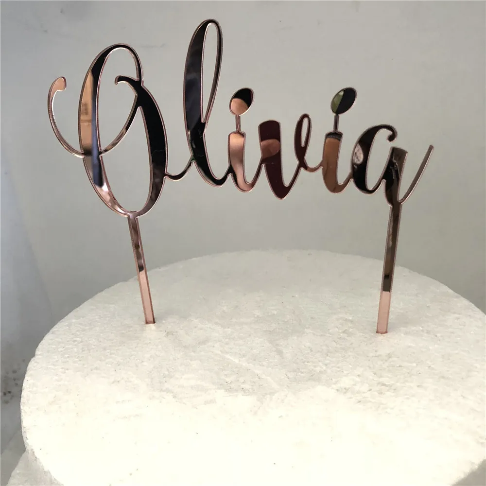 Rose Gold Acrylic Custom Name Birthday Cake Decoration Accessory Personalized Party Cake Decoration Topper Supplies
Rose Gold Acrylic Custom Name Birthday Cake Decoration Accessory Personalized Party Cake Decoration Topper Supplies