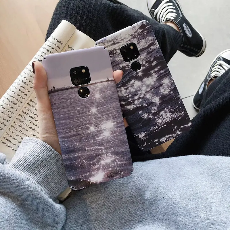 Для Huawei P30 Pro P20 Mate 20 Lite Sunshiny Sea Wave блестящий чехол Nova 4 3i P smat Plus Honor 9 10 lite абстрактный