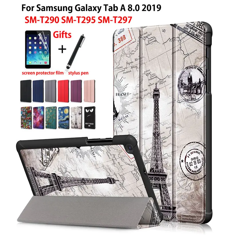 Чехол для Samsung Galaxy Tab A 8 0 2019 SM-T290 SM-T295 T295 T297 чехол Funda тонкий магнитный складной PU