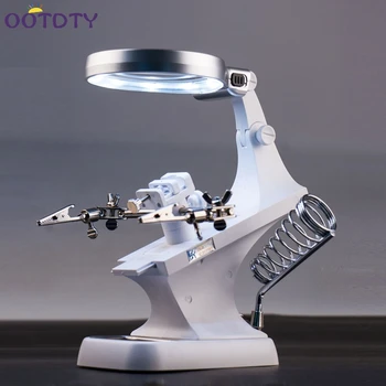 LED Clamp Soldering Iron Stand Helping Hands Magnifying Glass Magnifier Crocodile Clip SMD Hands Soldering Iron Stand-3Z
LED Clamp Soldering Iron Stand Helping Hands Magnifying Glass Magnifier Crocodile Clip SMD Hands Soldering Iron Stand-3Z