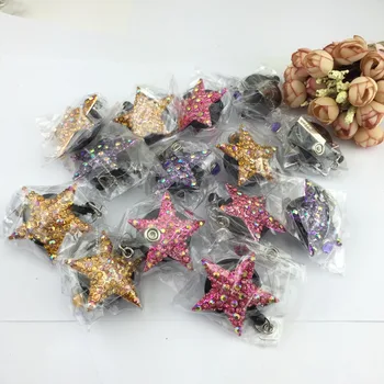 Bling Rhinestone Star Decorated Retractable Badge Reel ID Holder with Clip Backing
Bling Rhinestone Star Decorated Retractable Badge Reel ID Holder with Clip Backing