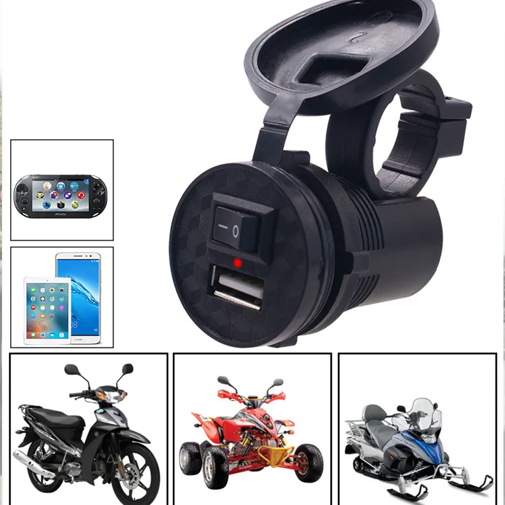 Motorcycle USB Car Charger With Switch Waterproof USB Mobile Phone Charger 9-24V CS-836B1
Motorcycle USB Car Charger With Switch Waterproof USB Mobile Phone Charger 9-24V CS-836B1