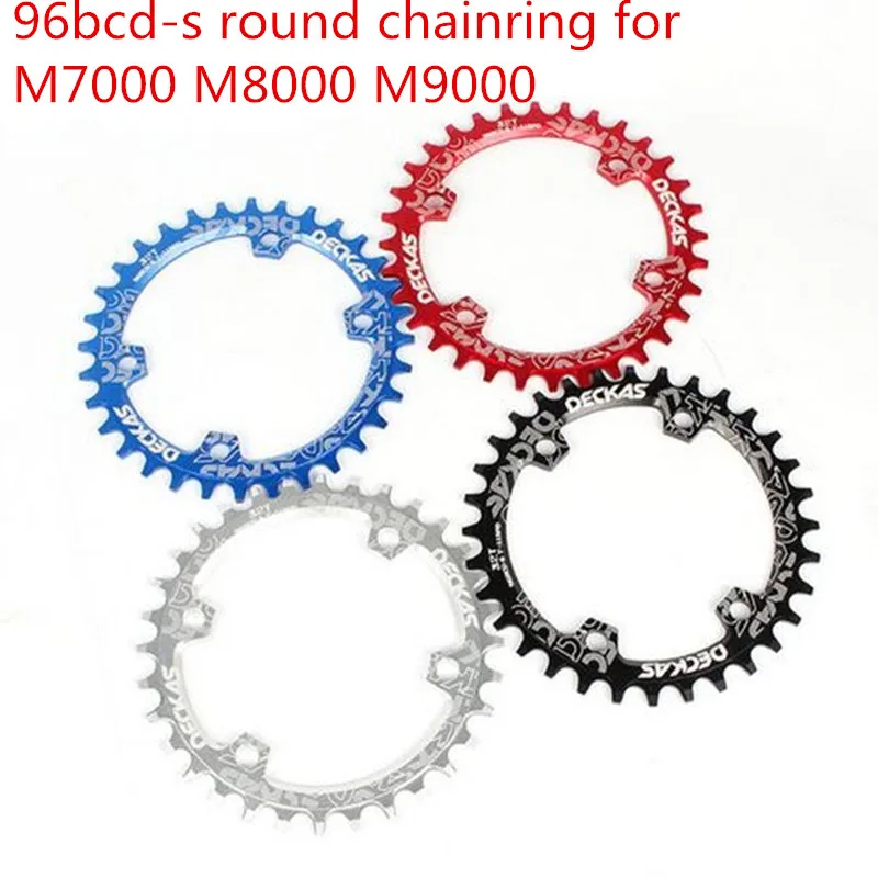 Deckas round Mountain bike bicycle Chainring BCD 96mm 32/34/36/38T 96BCD-S 7-11 speed for M7000 M8000 M9000 crank
Deckas round Mountain bike bicycle Chainring BCD 96mm 32/34/36/38T 96BCD-S 7-11 speed for M7000 M8000 M9000 crank