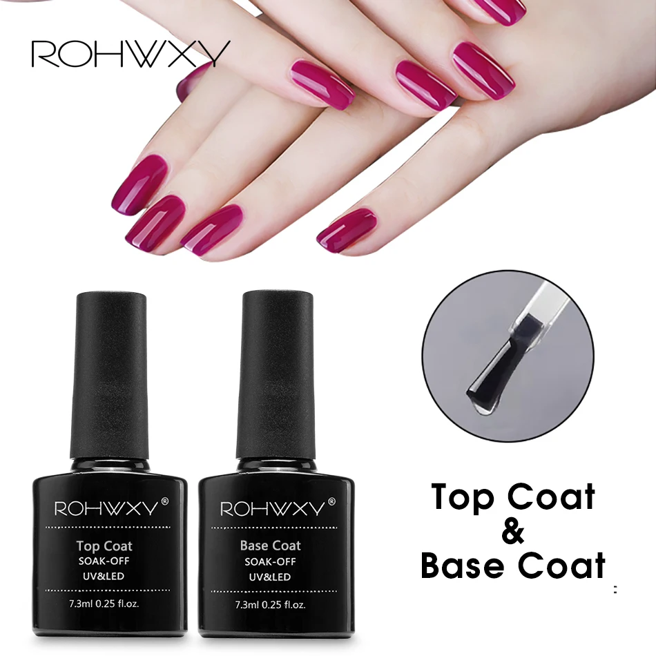 ROHWXY Top Base Coat 7.3ML Reinforcement UV LED Nail Gel Polish Protect Strengthen Led Gel Nail Clear Gel Reinforce Nail Polish
ROHWXY Top Base Coat 7.3ML Reinforcement UV LED Nail Gel Polish Protect Strengthen Led Gel Nail Clear Gel Reinforce Nail Polish