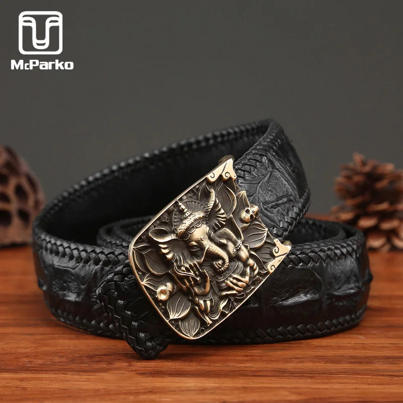 McParko Vintage Mens Belt Genuine Leather Crocodile Braided Leather Belt For Jeans Copper Buckle Real Alligator Skin Waist Belt
McParko Vintage Mens Belt Genuine Leather Crocodile Braided Leather Belt For Jeans Copper Buckle Real Alligator Skin Waist Belt