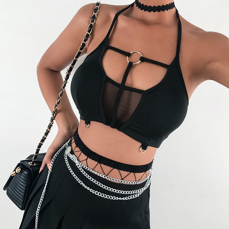 JIEZuoFang Women Tops Black Casual Sexy Club Gothic Hot Punk Slim Solid Mesh Summer Travel Female Fashion Tops
JIEZuoFang Women Tops Black Casual Sexy Club Gothic Hot Punk Slim Solid Mesh Summer Travel Female Fashion Tops
