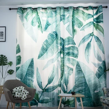 Plantain tree leaves ins printed blackout curtains for children's room custom living room bedroom
Plantain tree leaves ins printed blackout curtains for children's room custom living room bedroom
