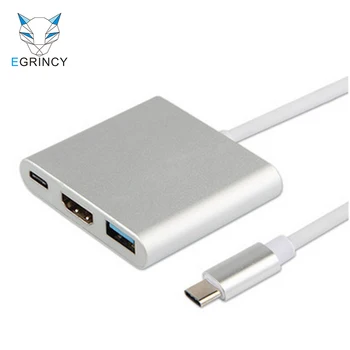 1pcs Type C USB 3.1 To USB 3.0 4K HDMI Adapter Cable 3 In 1 Hub For Apple Macbook Multiport Metal Case Charger Converter Adapter
1pcs Type C USB 3.1 To USB 3.0 4K HDMI Adapter Cable 3 In 1 Hub For Apple Macbook Multiport Metal Case Charger Converter Adapter