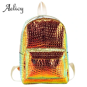 Aelicy Fashion Crocodile Print Backpack Women Split Leather School Bags for Teenage Girls Shining Laser Backpack Gold Silver
Aelicy Fashion Crocodile Print Backpack Women Split Leather School Bags for Teenage Girls Shining Laser Backpack Gold Silver