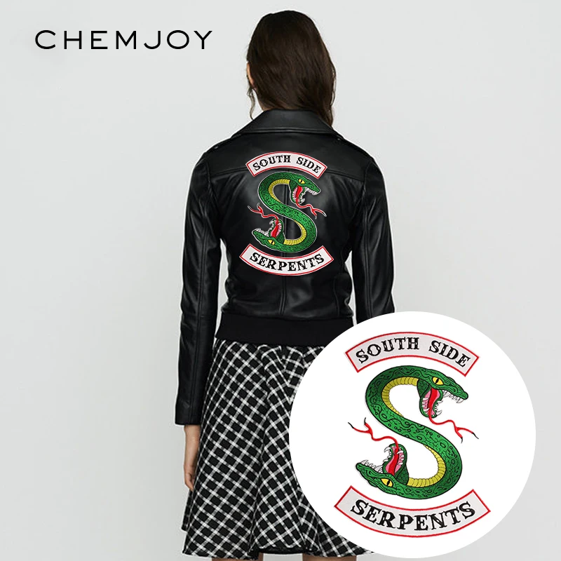 Set of 3 Riverdale South Side Serpents Iron on Embroidery Patches for Clothing Cool Jacket Applique Snakes Large Patch Badge
Set of 3 Riverdale South Side Serpents Iron on Embroidery Patches for Clothing Cool Jacket Applique Snakes Large Patch Badge