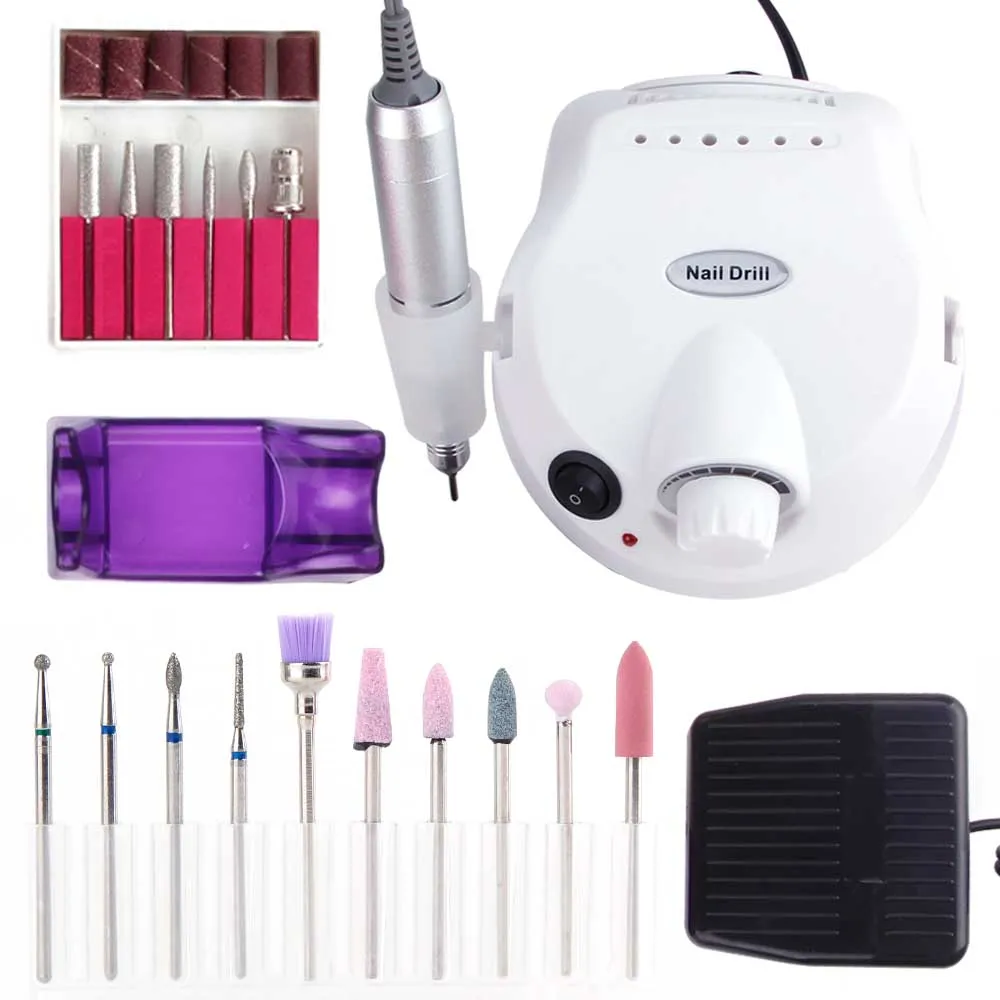 35000RPM Electric Nail Drill Manicure Machine Apparatus for Ceramic Cutters Pedicure Nail File Tools Drill Polish Bits Tool Kits
35000RPM Electric Nail Drill Manicure Machine Apparatus for Ceramic Cutters Pedicure Nail File Tools Drill Polish Bits Tool Kits