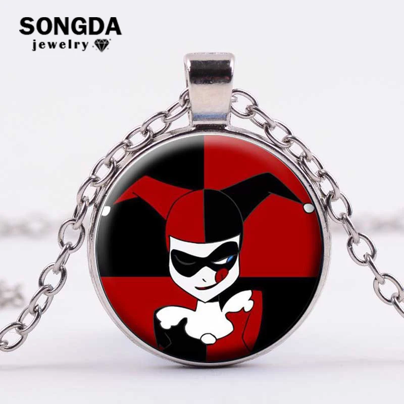 SONGDA Hot DC Popularity Anti-hero Team Suicide Squad Necklace Cosplay Harley Quinn Anime Figures Glass Cabochon Pendant Jewelry
SONGDA Hot DC Popularity Anti-hero Team Suicide Squad Necklace Cosplay Harley Quinn Anime Figures Glass Cabochon Pendant Jewelry