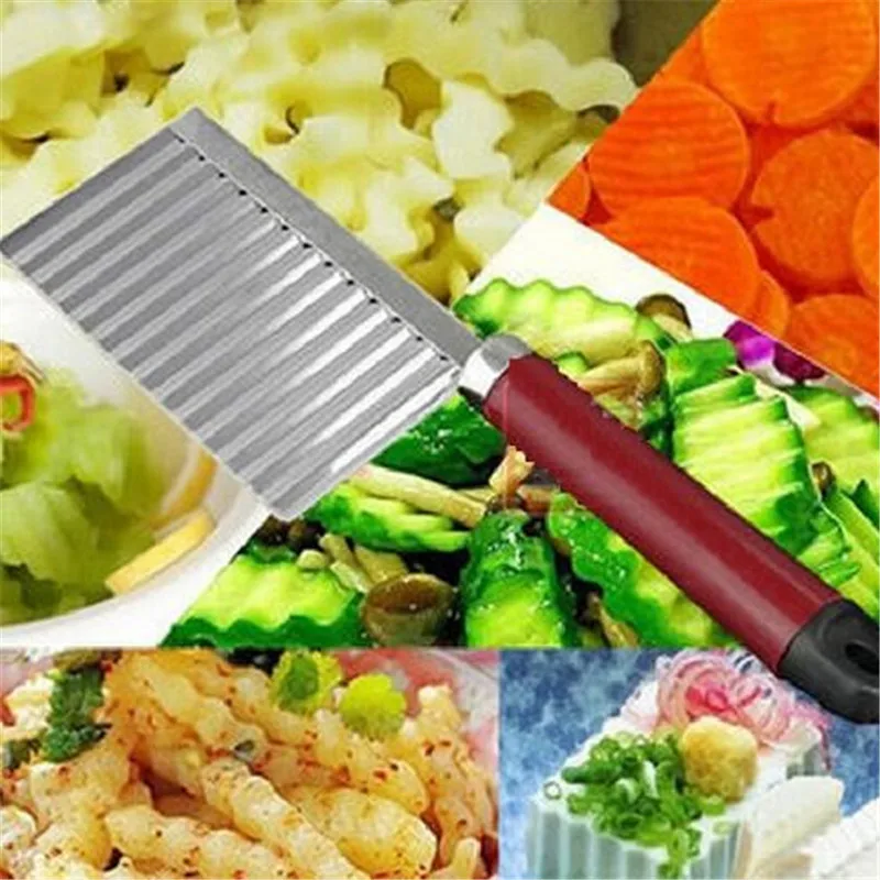 1Pc Eco-Friendly Fried Potato Wavy Edged Knife Gadget Vegetable Fruit Potato Slicer Cutter Peeler Cooking Tool Kitchen Accessory
1Pc Eco-Friendly Fried Potato Wavy Edged Knife Gadget Vegetable Fruit Potato Slicer Cutter Peeler Cooking Tool Kitchen Accessory