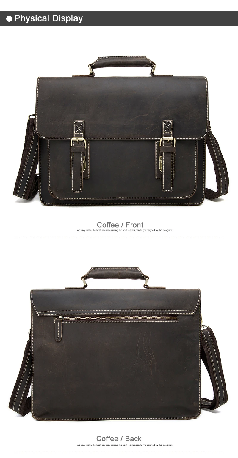 Business Men Briefcase Crazy Horse Genuine Leather Men Bag Handbags Totes Vintage laptop bag Male Shoulder bags 01 (3)