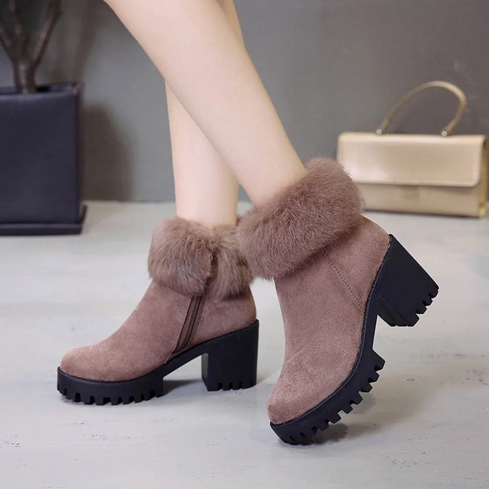 Women Boots Warm Winter Shoes Fashion Women's Plus Velvet Ankle Booties High Heel Warm With Thick Martin Non-slip Boots Shoes
Women Boots Warm Winter Shoes Fashion Women's Plus Velvet Ankle Booties High Heel Warm With Thick Martin Non-slip Boots Shoes