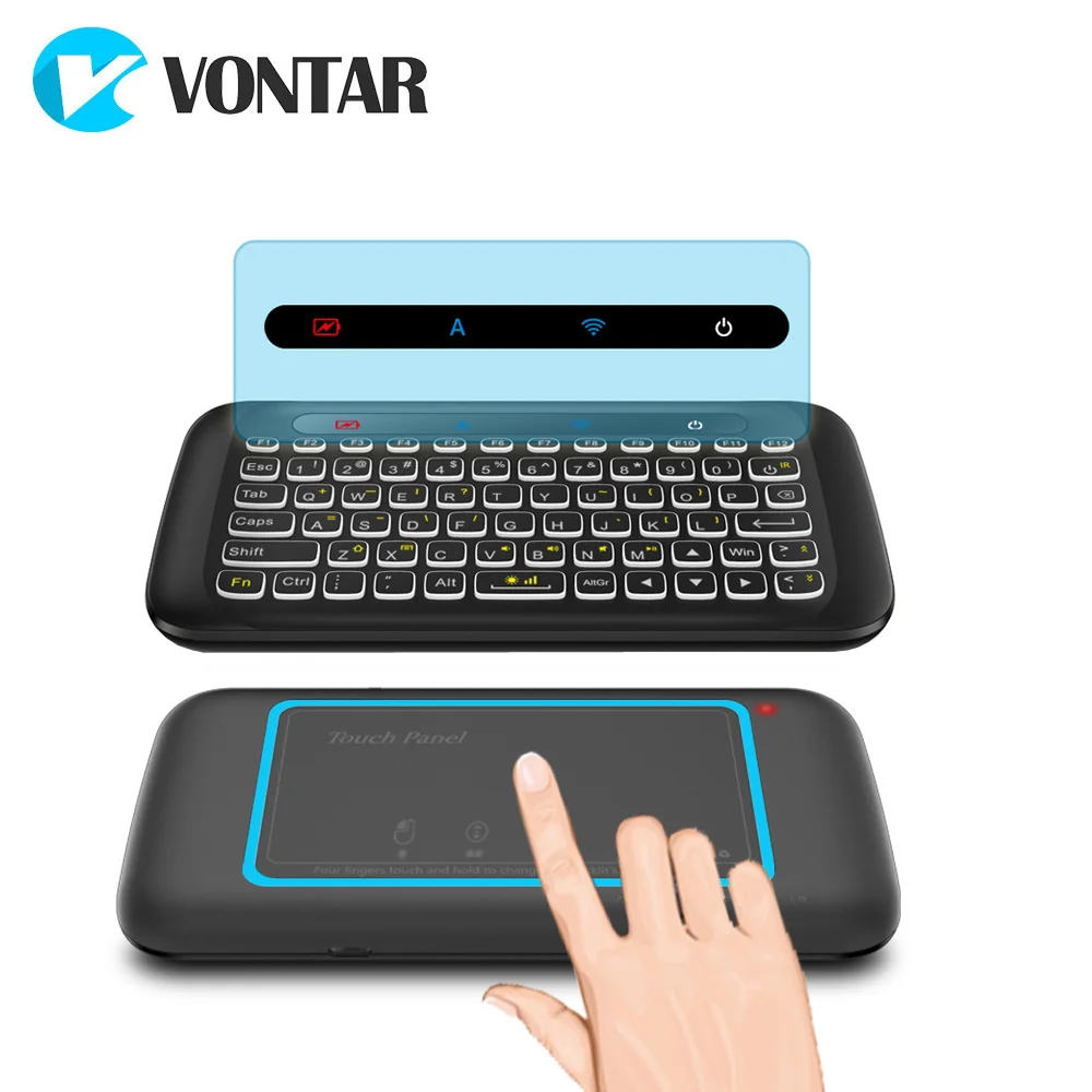 Original 2.4GHz Wireless Air Mouse H20 Keyboard with Backlight Touchpad Learning Function for Android TV Box
Original 2.4GHz Wireless Air Mouse H20 Keyboard with Backlight Touchpad Learning Function for Android TV Box