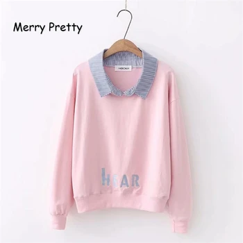 MERRY PRETTY Women Letter Embroidery Hoodies 2018 Autumn Long Sleeve Turndown Collar Pullover Femme Sweatshirts Cotton Tracksuit
MERRY PRETTY Women Letter Embroidery Hoodies 2018 Autumn Long Sleeve Turndown Collar Pullover Femme Sweatshirts Cotton Tracksuit