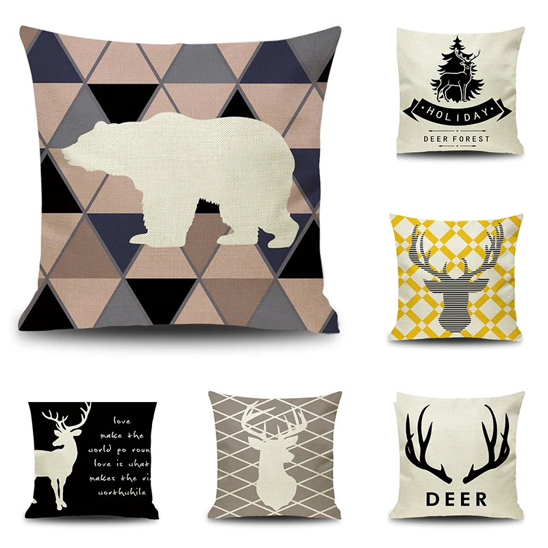 Nordic Bear Deer Reindeer Throw Pillow Cushion Cover Case Christmas Gift Cartoon Pillow Case Cover for Sofa Car Home Decoration
Nordic Bear Deer Reindeer Throw Pillow Cushion Cover Case Christmas Gift Cartoon Pillow Case Cover for Sofa Car Home Decoration