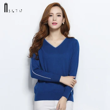 ASLTW Sexy V Neck Sweater For Women 2018 New Spring and Autumn Solid Long Sleeve Plus Size Pullover Knitwear Lady's Sweater
ASLTW Sexy V Neck Sweater For Women 2018 New Spring and Autumn Solid Long Sleeve Plus Size Pullover Knitwear Lady's Sweater