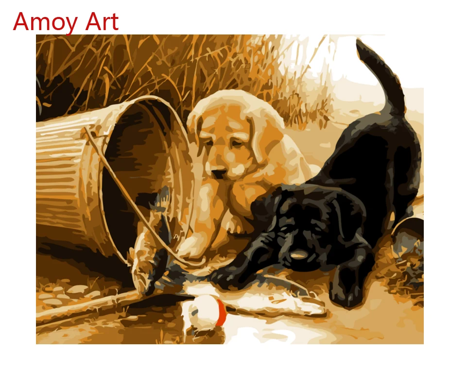Dogs playing fish DIY Painting By Numbers Kits Paint On Canvas Acrylic Coloring Painting By Numbers For Home Wall Decor
Dogs playing fish DIY Painting By Numbers Kits Paint On Canvas Acrylic Coloring Painting By Numbers For Home Wall Decor
