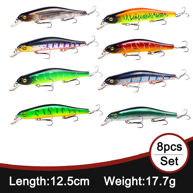 8pcs/set Mini Lake Lure Hard 3D Eyes Minnow Fishing Bait Artificial Silicone Pencil Wobble Jerkbait Floating River Crankbait
8pcs/set Mini Lake Lure Hard 3D Eyes Minnow Fishing Bait Artificial Silicone Pencil Wobble Jerkbait Floating River Crankbait