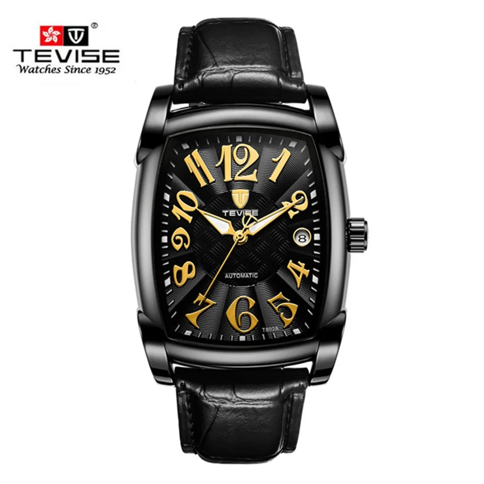 TEVISE Automatic Mechanical Men's Watch Waterproof Black Leather Watches Self-Wind Man Watch Male Calendar Wristwatch Clock
TEVISE Automatic Mechanical Men's Watch Waterproof Black Leather Watches Self-Wind Man Watch Male Calendar Wristwatch Clock