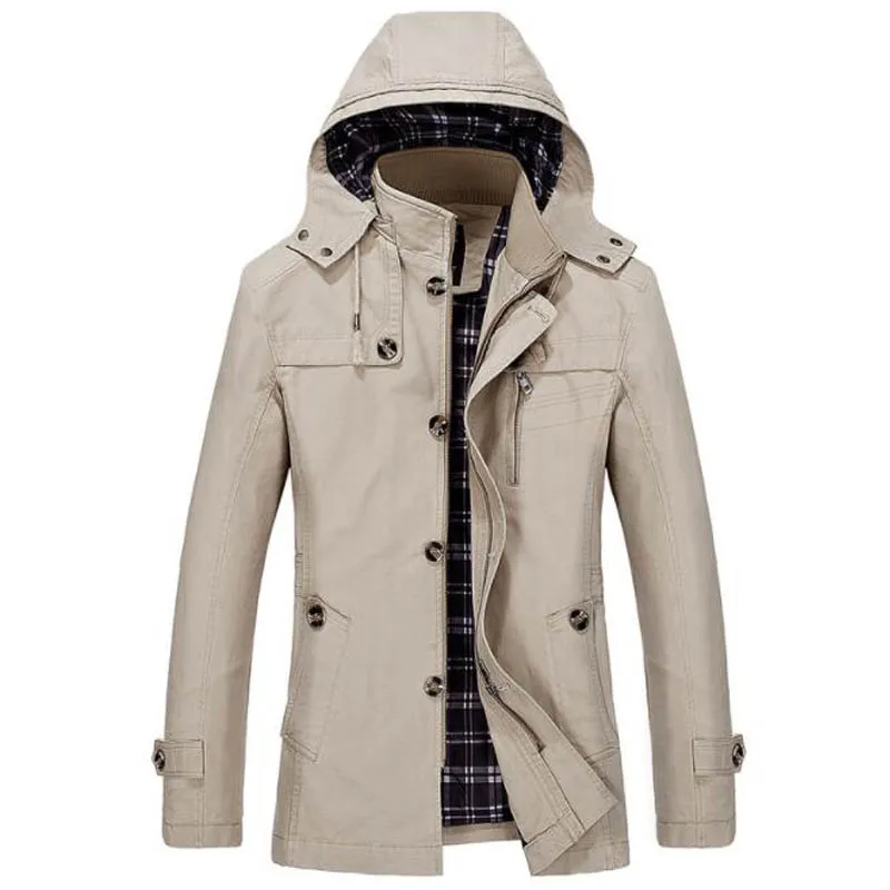New Trench Coat Designer Spring Autumn Casual Cotton Slim Fit Windbreaker Jacket Male Long Jackets Coat Men casaco masculino
New Trench Coat Designer Spring Autumn Casual Cotton Slim Fit Windbreaker Jacket Male Long Jackets Coat Men casaco masculino