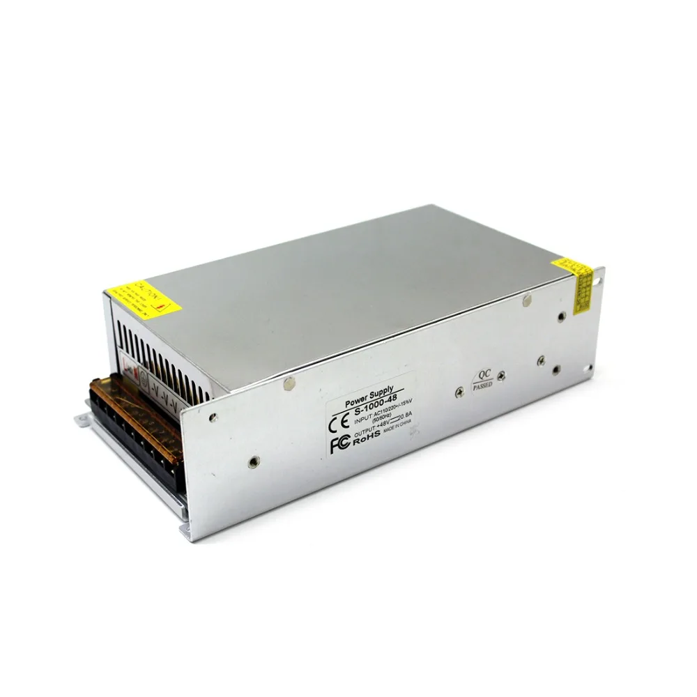 DC48V 1000W DC60V DC70V DC80V DC90V Lighting Transformers High Power Dc 48V 20.8A Driver Constant Voltage Power Supply For Motor
DC48V 1000W DC60V DC70V DC80V DC90V Lighting Transformers High Power Dc 48V 20.8A Driver Constant Voltage Power Supply For Motor