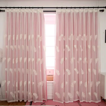 Nordic Simplicity Lace Curtain Red Base Fabric Blackout Curtain White Feather Embroidery Tulle Window Curtain for Living Room
Nordic Simplicity Lace Curtain Red Base Fabric Blackout Curtain White Feather Embroidery Tulle Window Curtain for Living Room