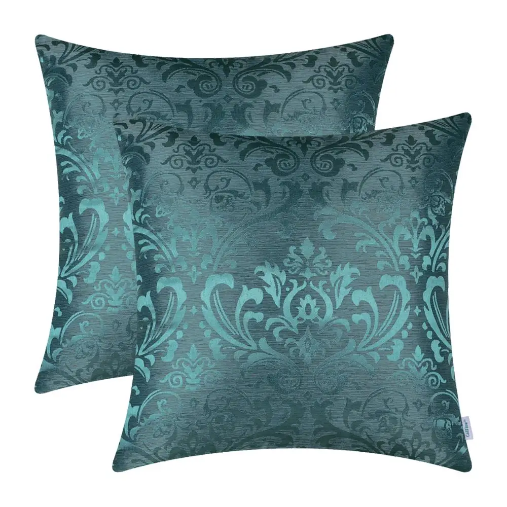 CaliTime Pack of 2 Cushion Cover for Sofa Home Decoration Vintage Damask Floral Shining & Dull Contrast 18 X 18 inches Teal
CaliTime Pack of 2 Cushion Cover for Sofa Home Decoration Vintage Damask Floral Shining & Dull Contrast 18 X 18 inches Teal