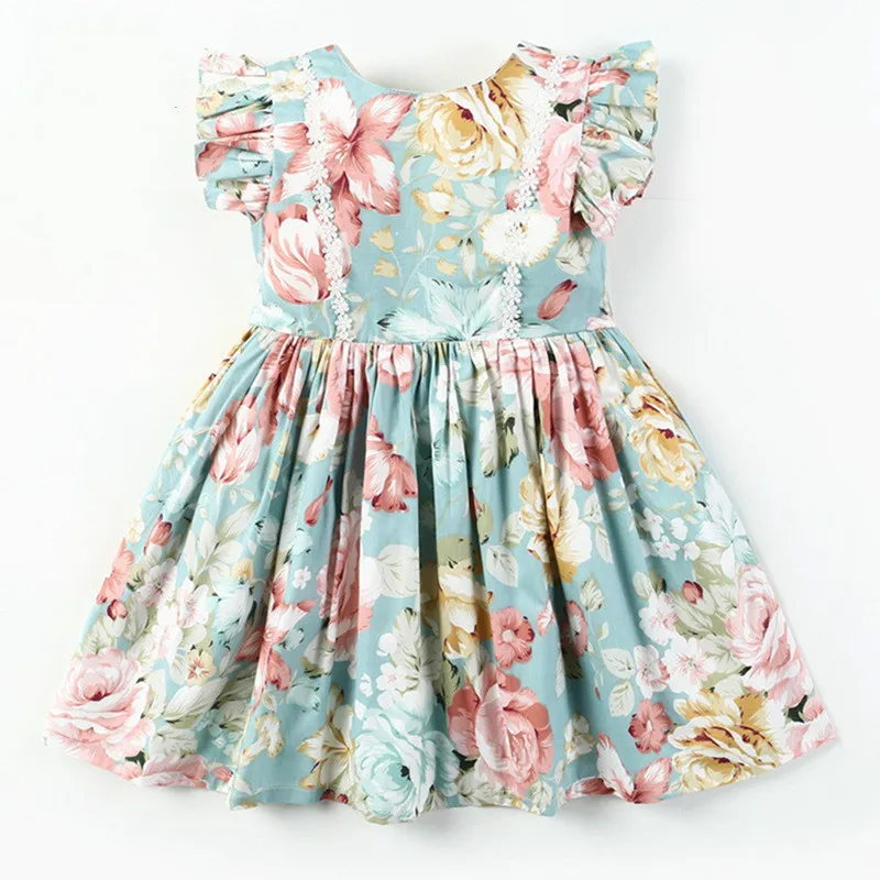 2019 Summer New Girl Dresses Kids Flying Sleeve Floral Printed Vintage Cotton Dress Fashion Baby Girl dress Kids Clothes
2019 Summer New Girl Dresses Kids Flying Sleeve Floral Printed Vintage Cotton Dress Fashion Baby Girl dress Kids Clothes