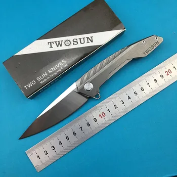 TWOSUN TS05 flip ball bearing folding knife D2 blade titanium alloy camping outdoor fruit cutter EDC
TWOSUN TS05 flip ball bearing folding knife D2 blade titanium alloy camping outdoor fruit cutter EDC