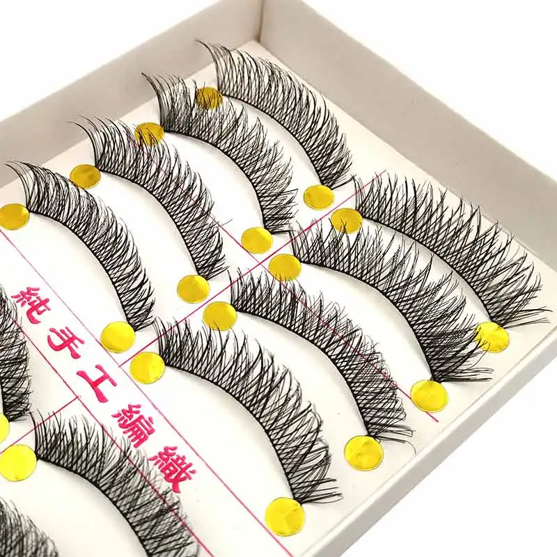 New 10 Pairs Handmade Natural False Eyelashes Make Up Eyelash Extension Cross Long Lashes Makeup TWJC-1
New 10 Pairs Handmade Natural False Eyelashes Make Up Eyelash Extension Cross Long Lashes Makeup TWJC-1