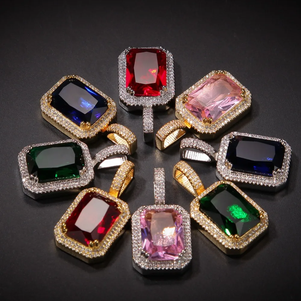 Men Hip hop Iced out Bling Square Gem Pendant Necklace AAA Zircon Women Charm Pendants Necklace HipHop Jewelry for Unisex gifts
Men Hip hop Iced out Bling Square Gem Pendant Necklace AAA Zircon Women Charm Pendants Necklace HipHop Jewelry for Unisex gifts