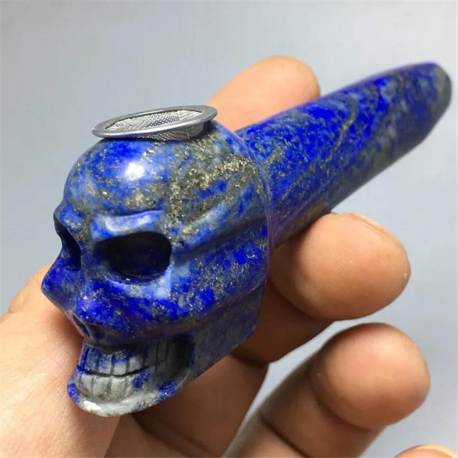 1pcs Natural Lapis Lazuli Gemstone Crystal Smoking Pipe Carved Skull Tobacco Wand
1pcs Natural Lapis Lazuli Gemstone Crystal Smoking Pipe Carved Skull Tobacco Wand