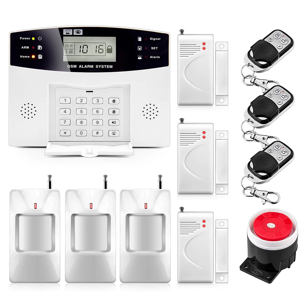 2019 New LCD Display Keypad Wireless GSM Alarm System 433MHz Home Security Alarm System With PIR Motion Door Open Sensor
2019 New LCD Display Keypad Wireless GSM Alarm System 433MHz Home Security Alarm System With PIR Motion Door Open Sensor