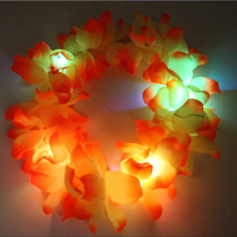 30pcs/lot Hawaii LED Flashing Flower Headband Garland Lighted Wreath Headwear Dance Show Glow Rave Party Wedding Supplies
30pcs/lot Hawaii LED Flashing Flower Headband Garland Lighted Wreath Headwear Dance Show Glow Rave Party Wedding Supplies