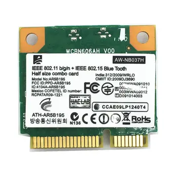 Wireless Adapter Card for Atheros AR5B195 Wifi BlueTooth Network WIFI+BT3.0 Combo Half Mini PCI-e Wlan for Dell/Acer/Asus
Wireless Adapter Card for Atheros AR5B195 Wifi BlueTooth Network WIFI+BT3.0 Combo Half Mini PCI-e Wlan for Dell/Acer/Asus