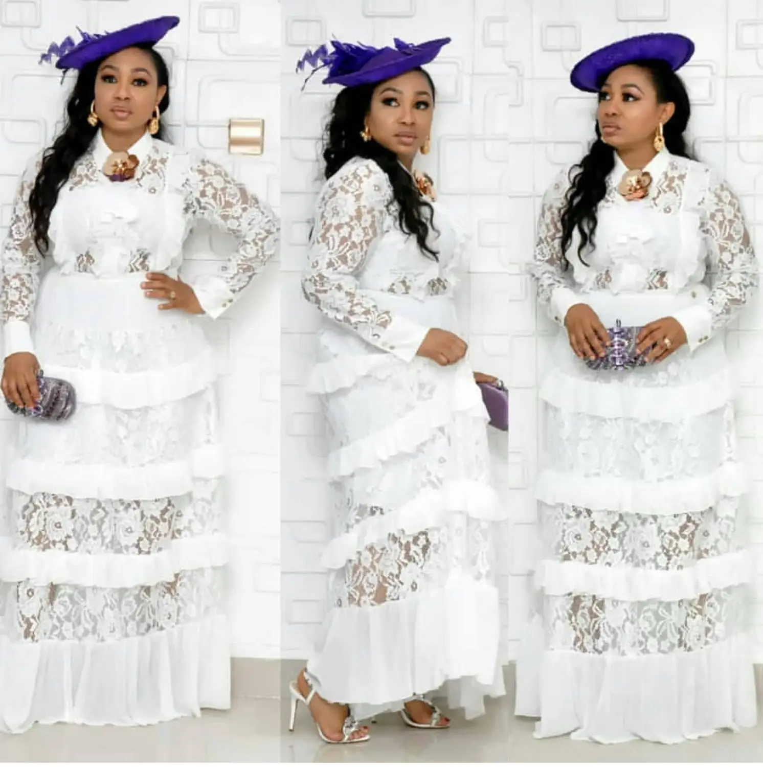 Big size New style classic African women's Dashiki fashion Lace fungus edge stitching long dress size L XL XXL XXXL 839
Big size New style classic African women's Dashiki fashion Lace fungus edge stitching long dress size L XL XXL XXXL 839