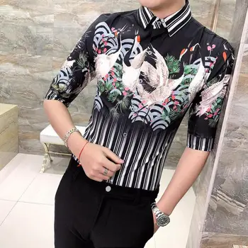 Spread Collar Hawaii Dress Shirt Animal Print Half Sleeve Slim Fit Dress Shirt Floral Print Single Breasted Mens Slim Shirt XXXL
Spread Collar Hawaii Dress Shirt Animal Print Half Sleeve Slim Fit Dress Shirt Floral Print Single Breasted Mens Slim Shirt XXXL