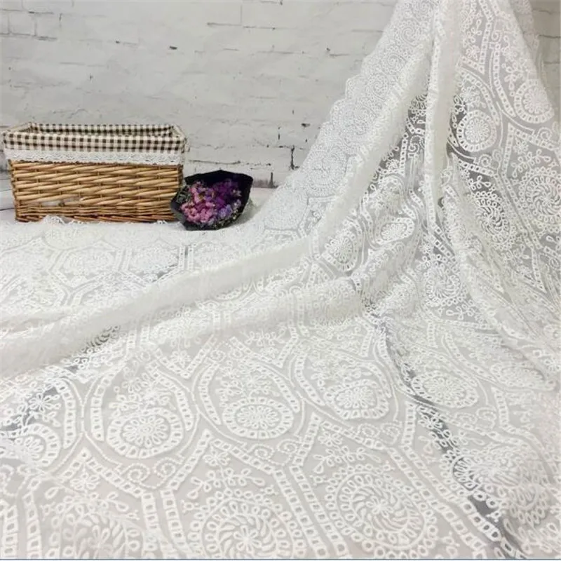 3YardsX 120cm White new Organza yarn milk silk fashion dress lace embroidery Fabric LA151
3YardsX 120cm White new Organza yarn milk silk fashion dress lace embroidery Fabric LA151