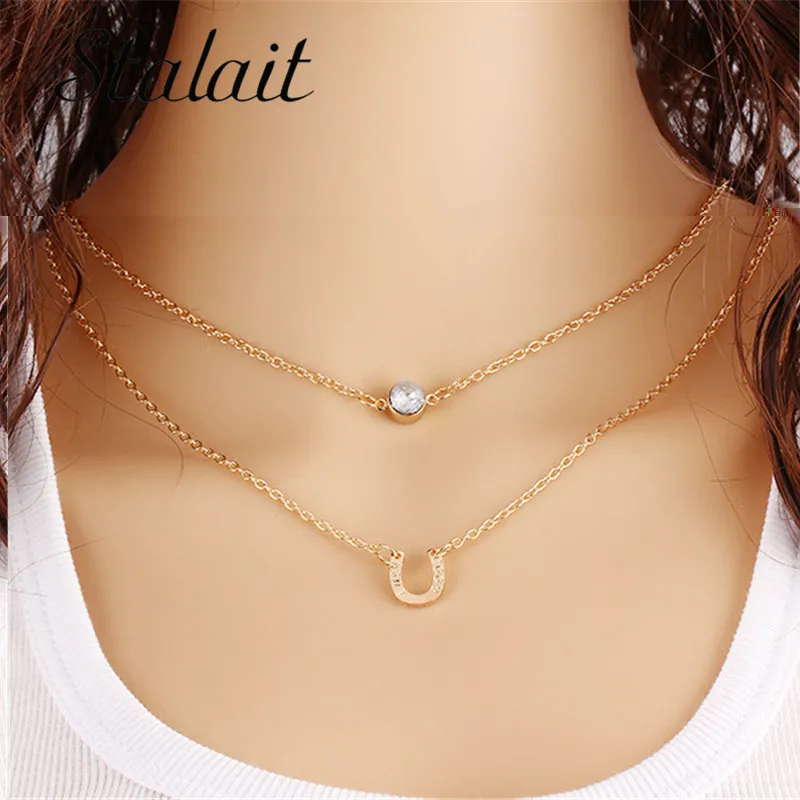 Simple Round Crystal Pendant Multi Layer Necklaces Bohemia Gold Color Necklace Jewelry
Simple Round Crystal Pendant Multi Layer Necklaces Bohemia Gold Color Necklace Jewelry