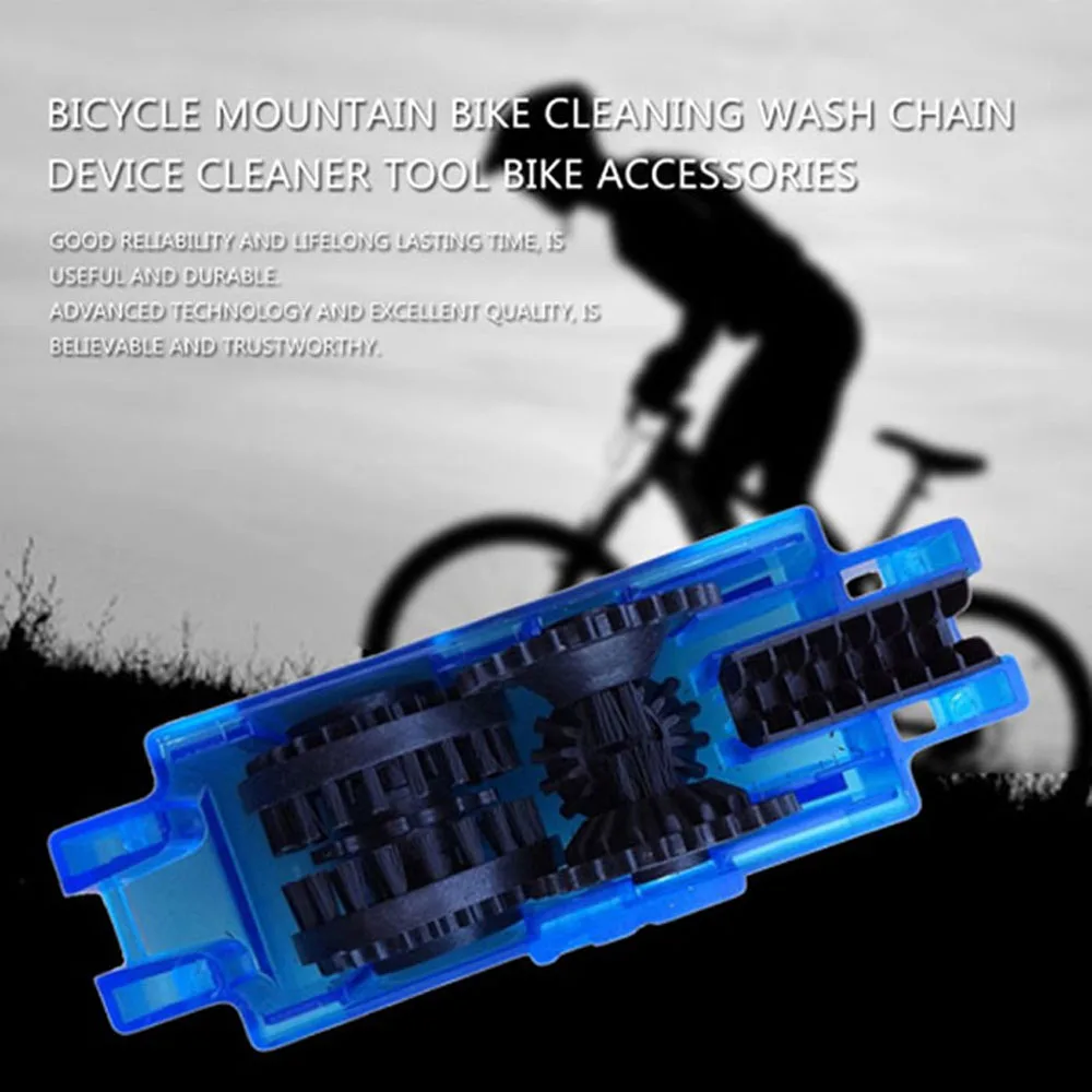 Flash Deal 4 pcs/set Bicycle chain cleaner mountain bike cleaning wash chain device cleaner tool set 2