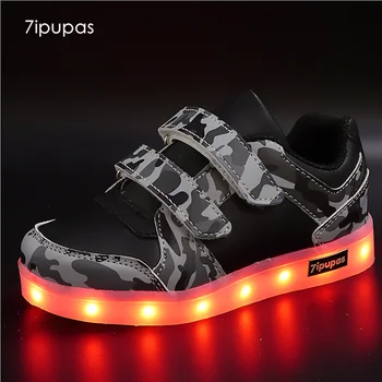 7ipupas camouflage Glowing Sneakers Children kids Led Shoes with usb Boys girls shoes tenis feminino Luminous sneakers
7ipupas camouflage Glowing Sneakers Children kids Led Shoes with usb Boys girls shoes tenis feminino Luminous sneakers