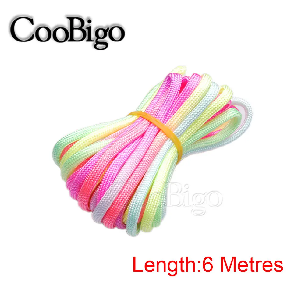 20ft Rainbow Paracord Dia. 4mm Rope Mil Spec Type III 7 Strand Parachute 550 Cord Lanyard Outdoor Climbing Camping Survival Kit
20ft Rainbow Paracord Dia. 4mm Rope Mil Spec Type III 7 Strand Parachute 550 Cord Lanyard Outdoor Climbing Camping Survival Kit