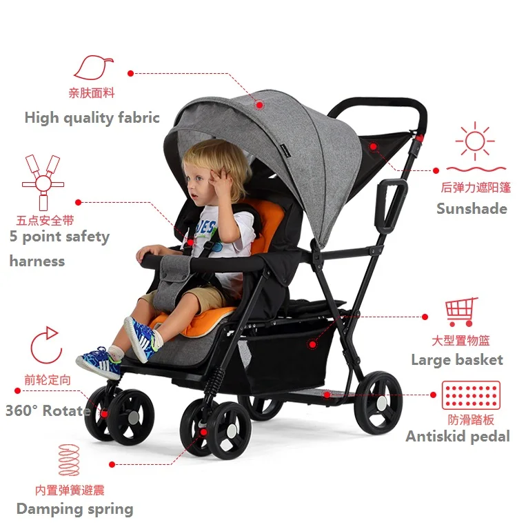 seebaby double stroller