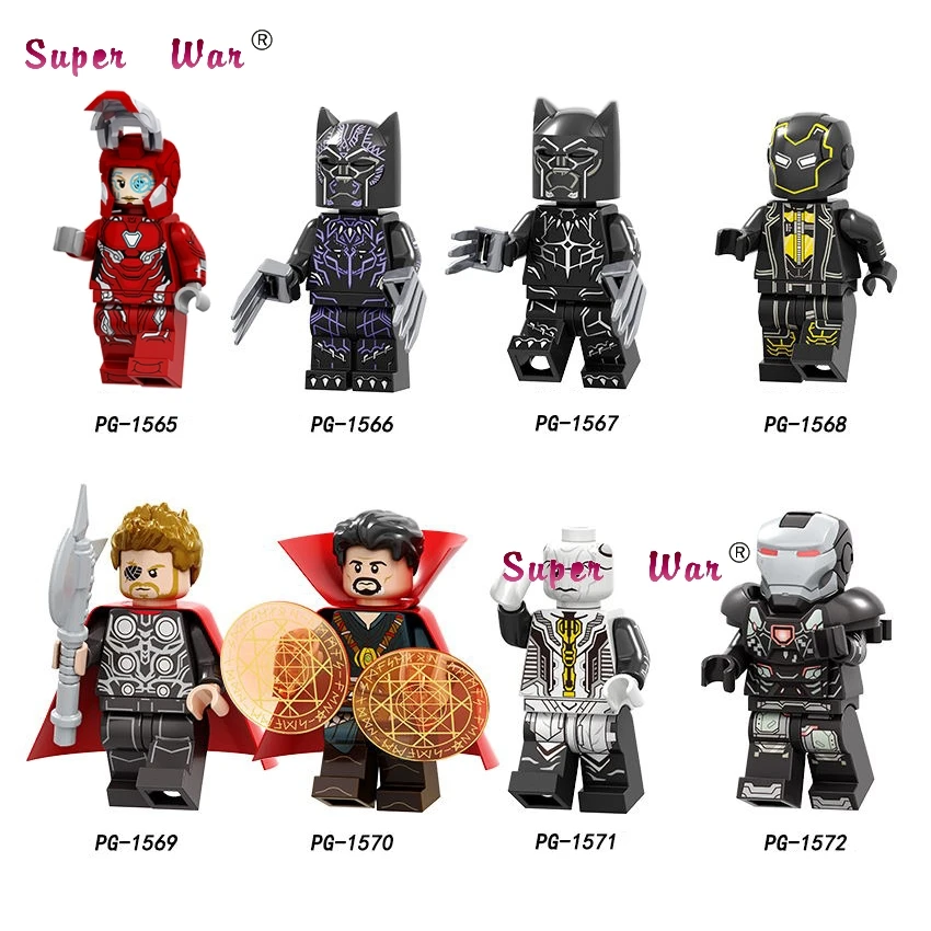 Single Infinity War Machine pepper Iron Man Armor Black Panther Ebony Maw Thor Doctor Strange building block toys for children
Single Infinity War Machine pepper Iron Man Armor Black Panther Ebony Maw Thor Doctor Strange building block toys for children